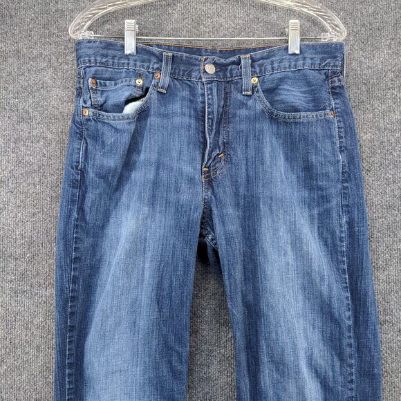 Levi's Men's 514 Jeans Blue 32x32 5-Pocket Whisker Medium Wash - Picture 3 of 12